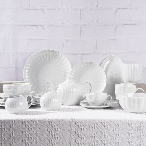 WUJO Dinnerware Ceramic Tableware Luxury Porcelain Dinner Sets