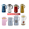 Glass Stainless Steel Yellow Vacuum Thermos Tea Arabic Coffee Pot 