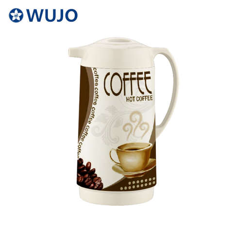 1L 1.9L New Style Simple Metal Glass Arabic Coffee Pot with Handle
