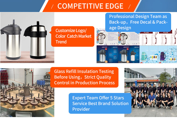 2.5L 3L 3.5L 4L Pump Thermal Stainless Steel Thermos Paraguay Termos Vacuum Coffee Airpot