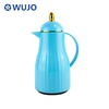 WUJO Manufacturing 0.5L 1L Blue Glass Refill Vacuum Insulated Plastic Thermos 