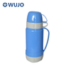  China Factory African Two Cups Plastic Vacuum Flask Coffee Tea Thermos Pot with Glass Inner