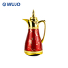 WUJO 1L Luxury Dubai Saudi Thermal Vacuum Coffee Jug Flask with Glass