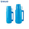Manufacturer Yellow Hot 24h Thermal Plastic 1L 1.8 Ltr Thermos Flask with Two cups From China WUJO