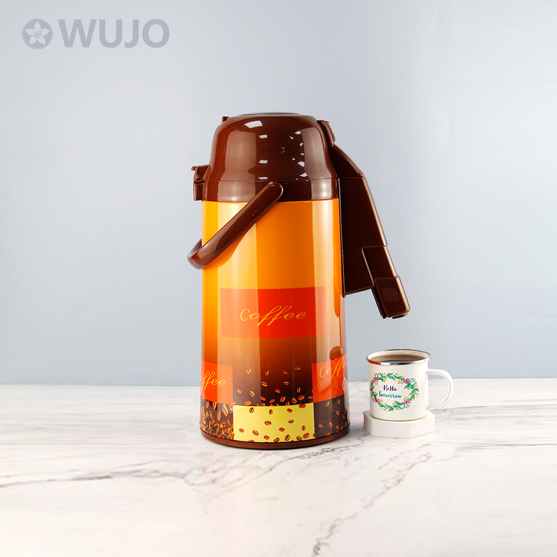 WUJO 3l Hot Tea Water Coffee Glass Lined Airpot Thermos Factory