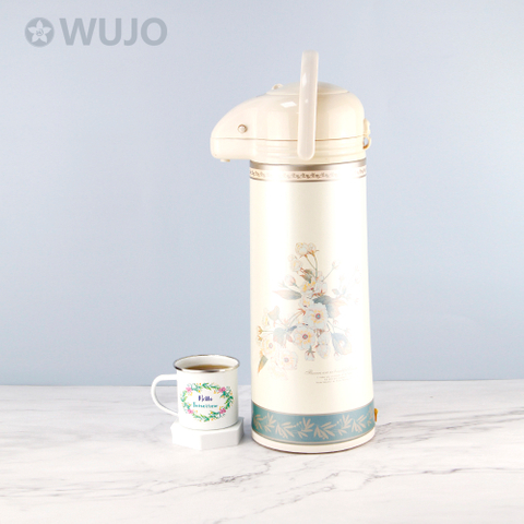 WUJO OEM Good Price 3l Full Printing Termos Tea Airpot Coffee Thermos Flask Company