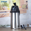 WUJO 1L 1.3L 1.6L 1.9L Air Pump Dispenser Silver Stainless Steel Termo Air Pot 