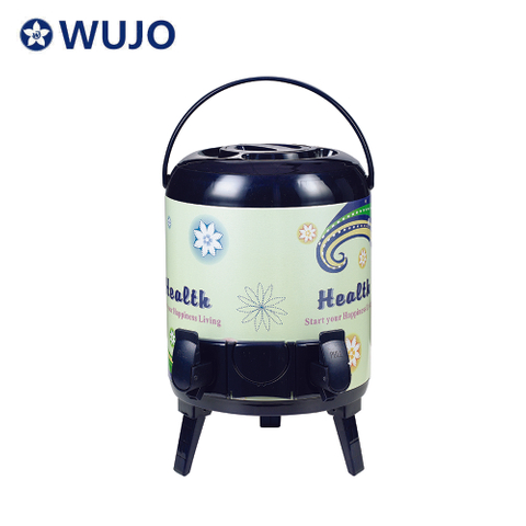 WUJO Hot Sale Heat Preservation Stainless Steel Thermos 10L Coffee Milk Tea Barrel for Hotel
