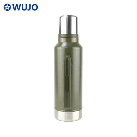 1L 1.5L 2.0L WUJO High Quality Double Wall Stainless Steel Vacuum Water Bottle