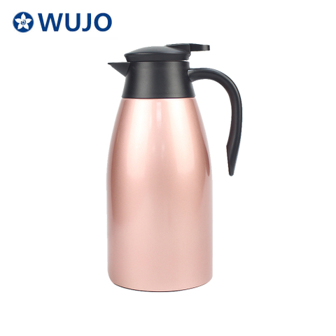 2L 304 Pink Hot Cold Double Wall Stainless Steel Thermos Coffee Pot