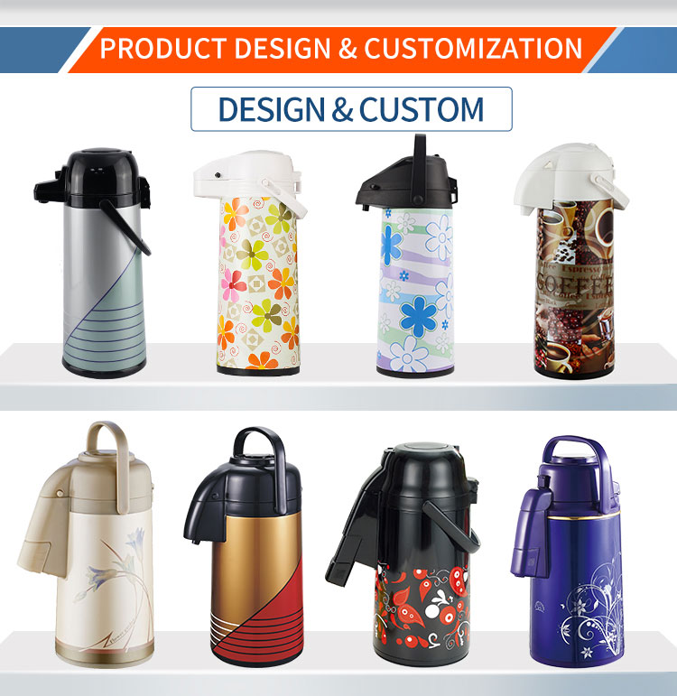 Thermal Thermos Glass Refill Metal Air Coffee Pot