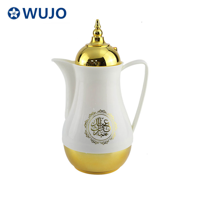 WUJO 0.5L 1L Small Glass Refill Arabic Plastic Vacuum Flask