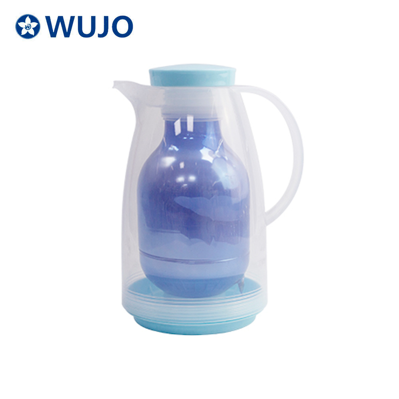 WUJO Pink Glass Refill Blue Vacuum Thermal Arabic Plastic Tea Coffee Pots