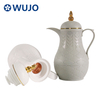 WUJO White Glass Refill 1L High Quality Wholesale Thermo Turkish Plastic Arabic Coffee Pot 