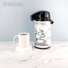 WUJJO Customized Metal Glass Inner Thermal Vacuum Coffee Thermos Pump