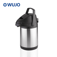 Large Capacity 304 201 Insulated Keep Warm Cold Coffee Thermos Pump Termos Double Wall Stainless Steel AirPot