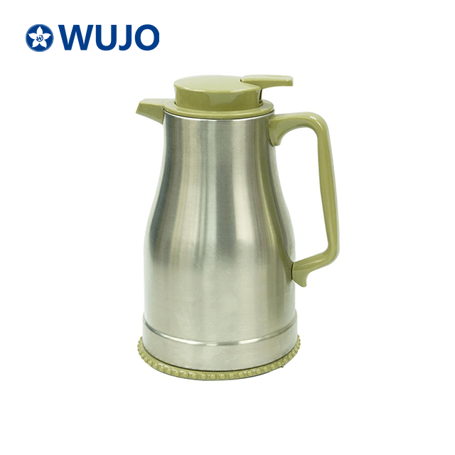 WUJO Glass Refill Vacuum Insulated Double Wall Hot Cold Coffee Pot Arabian Thermos