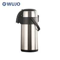 WUJO Unbreakable 304 Double Wall Stainless Steel Hot Cold Water Coffee Thermos Pump