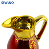 WUJO Customized High Quality 1L Pink Glass Refill Locked Lid Insulated Arabic LUXURY COFFEE POT