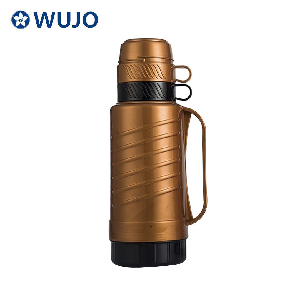 Cheapest 2021 Vacuum Insulated Plastic Thermos 1l 1.8l with Glass Refill - WUJO