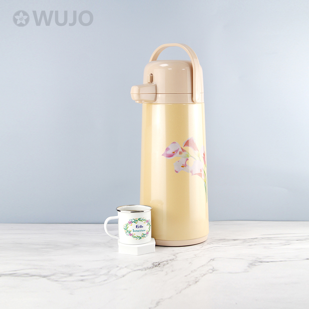 Manufacturer Good Quality 2.5l Airpot Insulated Thermal Vacuum Flask with Glass Liner