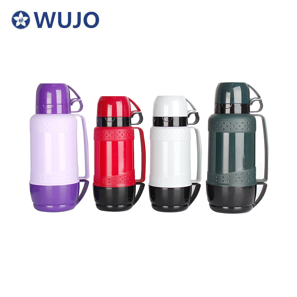 Three Cups Plastic Glass Lined 24hr Hot Cold Vacuum Flask & Thermos Manufacturer