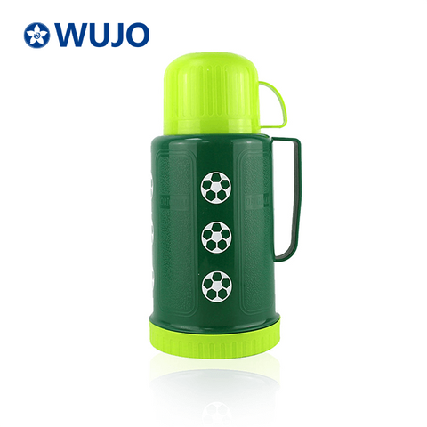 WUJO TWO Cups Cheap Glass Refill Hot Cold Water Coffee Tea Vaccum Flask Thermos