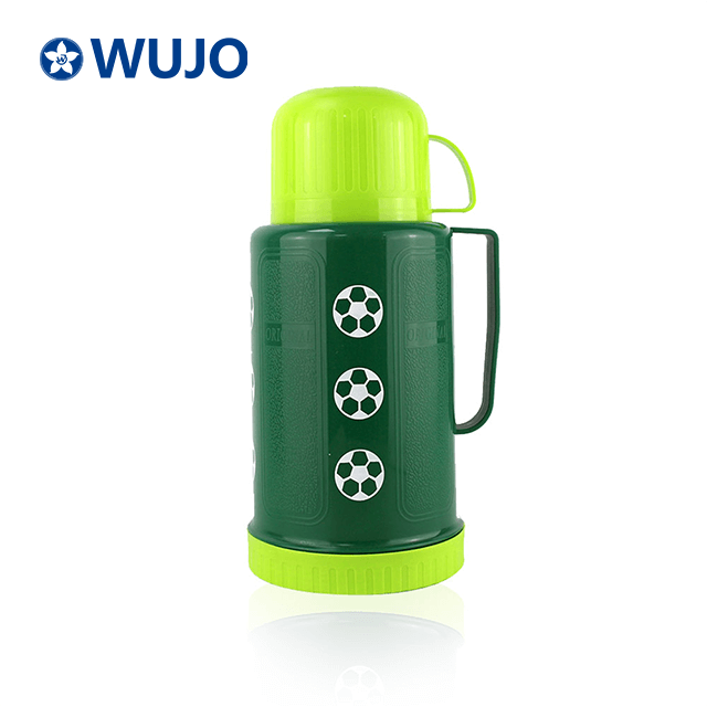 WUJO TWO Cups Cheap Glass Refill Hot Cold Water Coffee Tea Vaccum Flask Thermos