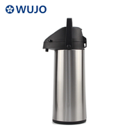 WUJO 1L 1.9L Factory Glass Refill Metal Thermos Pump Dispenser Coffee Pot Airpot