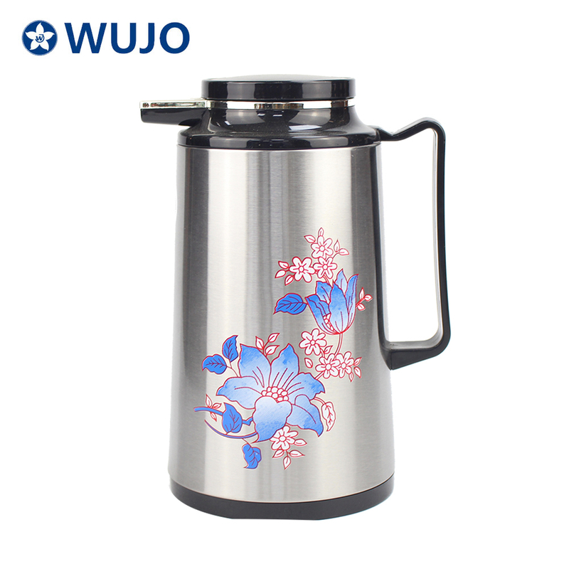Keep Hot Silver Vacuum Insulated Arabic Coffee Pot with Glass Liner