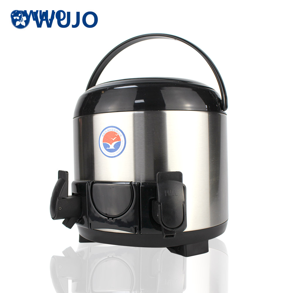 WUJO Water Jug Coffee Milk Tea Bucket Large Capacity Stainless Steel Cooler Tea Barrel With Faucet 