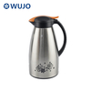 Wujo Hot Sale Stainless Steel White Glass Refill Arbic Coffee Pot
