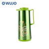 Wujo Factory Shining Red Stainless Steel Glass Inner Coffee Pot