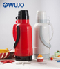 WUJO 3.2 Liter Plastic Blue Vacuum Thermo Flask Bottle with Glass Refill