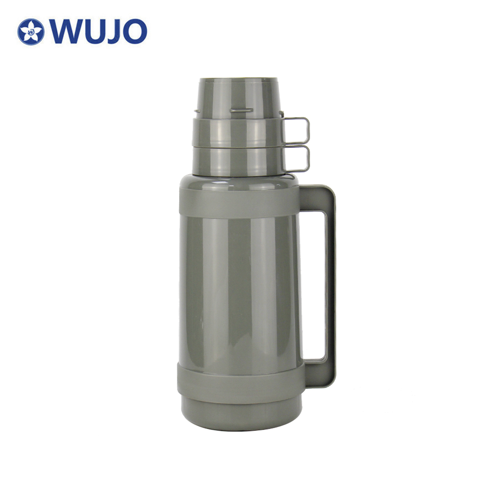 South American 1000ml 1800ml Plastic Tea Water Glass inside Flask Wholesale From WUJO