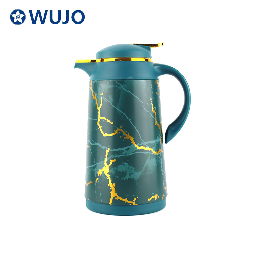 Factory High Quality Marble 1L 1.3L 1.6L 1.9L Green Tea Thermos Flask with Glass Liner