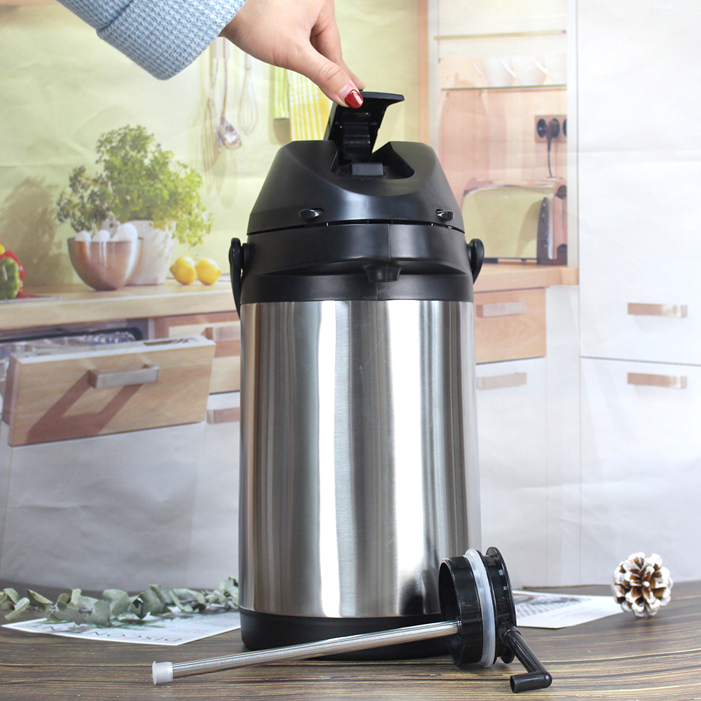 WUJO Best Selling 304 Hot Cold Water Thermal Flask Stainless Steel Thermos Air Pump Pot