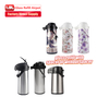WUJO 1L 1.9L Eco Friendly Hot Water Coffee Glass Air Pump Thermos Vacuum Flask