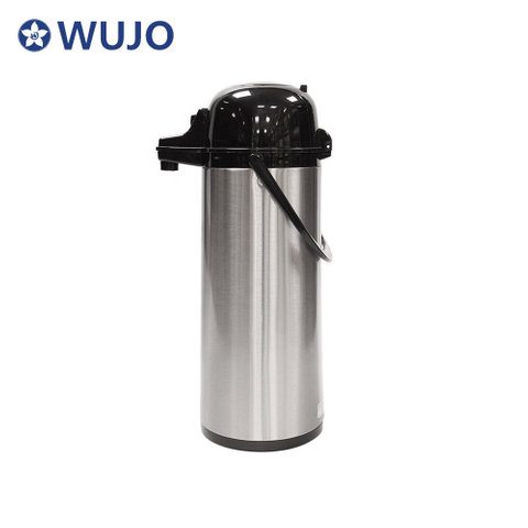 WUJO 1L 1.9L Customized Insulated Stainless Steel Vacuum Pumping Coffee Airpot Thermos
