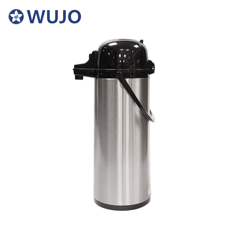 WUJO 1L 1.9L Customized Insulated Stainless Steel Vacuum Pumping Coffee Airpot Thermos
