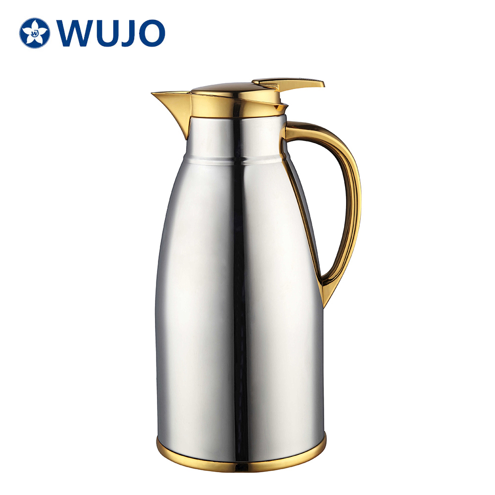 Custom Logo China Supplier Vacuum Insulated Arabic Coffee Pot with Glass Liner