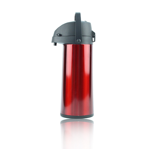 WUJO 1.9L Blue Air Pump Vacuum Flask Glass Refill Inner Plastic Thermo Thermos