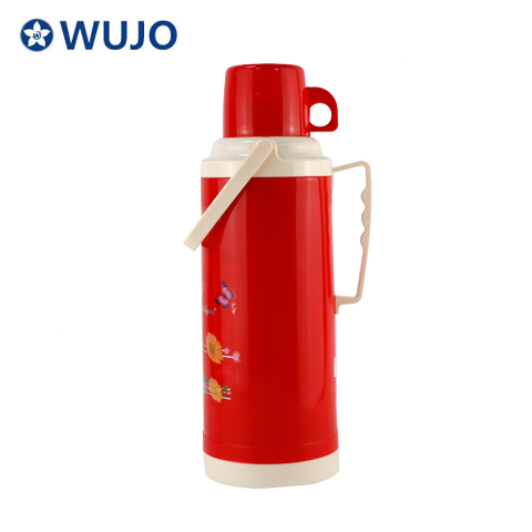 WUJO Cheap Wholesale Hot Water Tea Thermos 2L Glass Refill Plastic Vacuum Flask