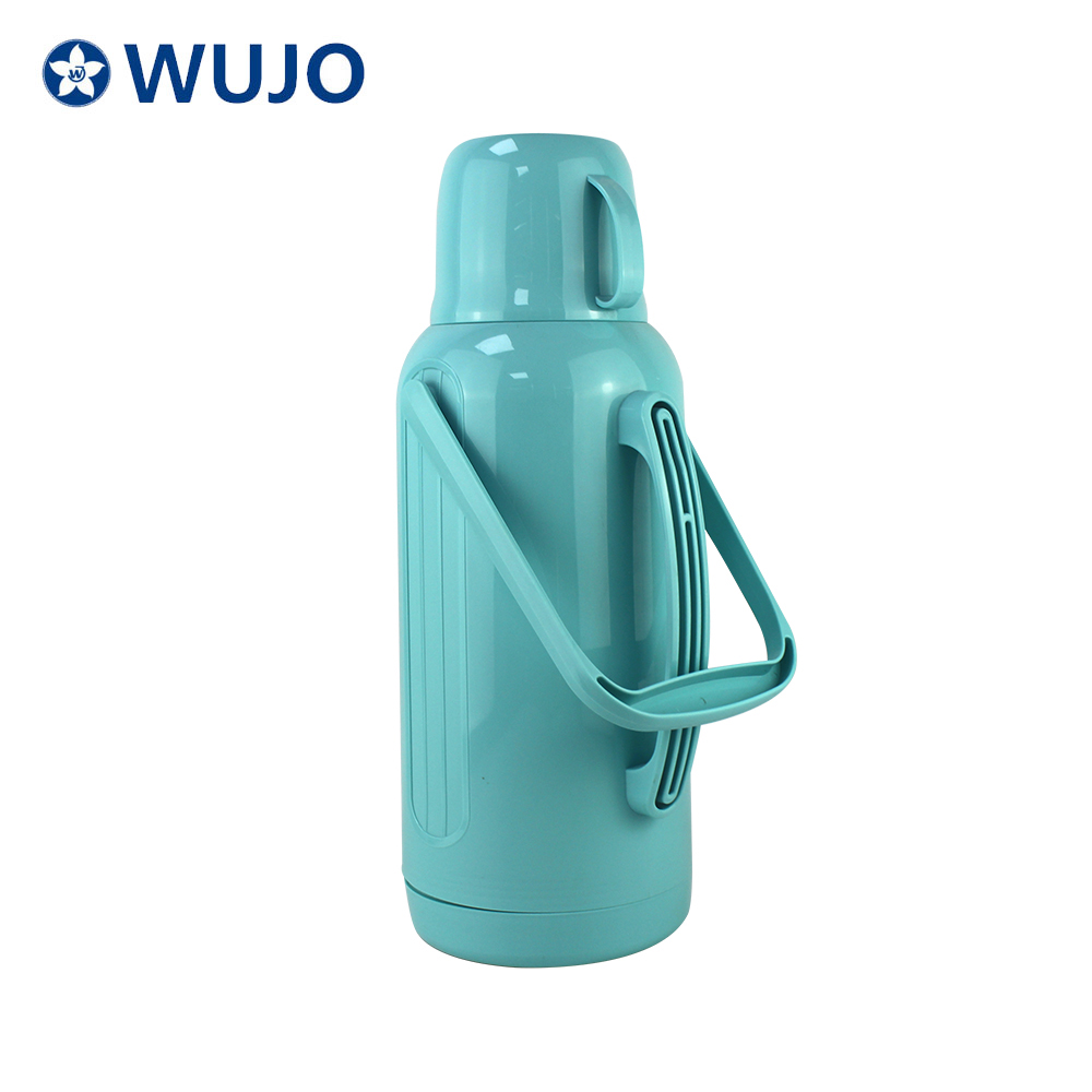WUJO 2021 2.0L Logo Printing Plastic Vacuum Flask Thermos Water Bottle with Glass Refill