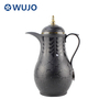 WUJO White Glass Refill 1L High Quality Wholesale Thermo Turkish Plastic Arabic Coffee Pot 