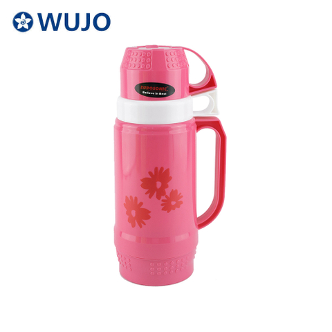 1L 1.8L Rich Color Cheap Outdoor Good Quality Travel Vacuum Coffee Tea Plastic Thermos