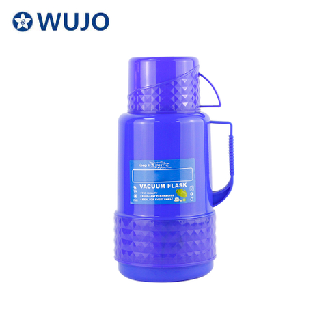 WUJO 1.2L Cute Travel Hot Cold Tea Water Coffee Plastic Thermal Thermos Flask Liners