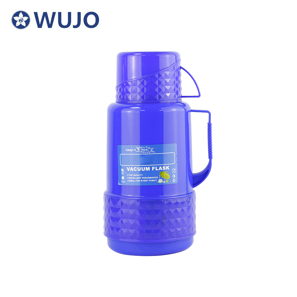 WUJO 1.2L Cute Travel Hot Cold Tea Water Coffee Plastic Thermal Thermos Flask Liners