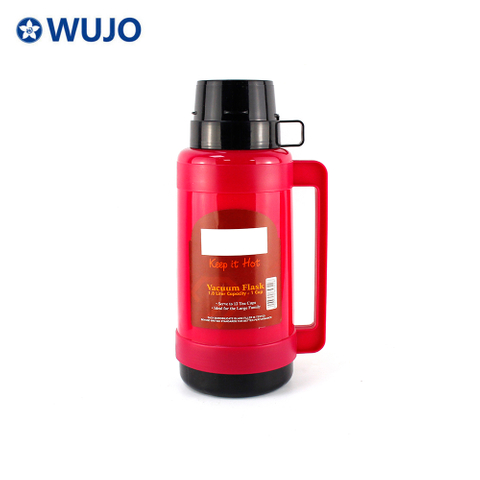 Manufacturer Cheap TWO Cups 1L 1.8L Hot Water Vacuum Insulated Plastic Thermos Refill