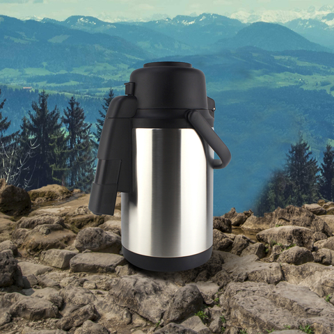 WUJO High Quality Double Wall 24hr Pump Hot tea Airpot Coffee Dispenser